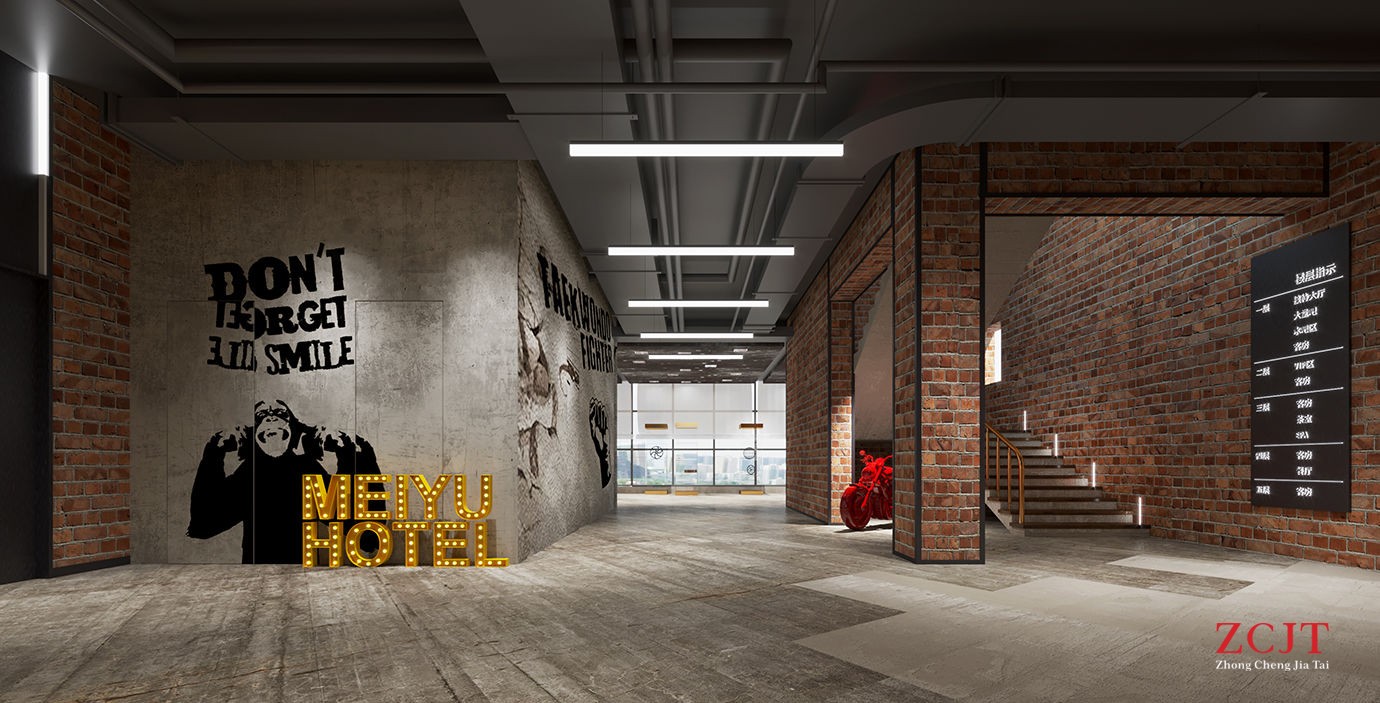 酒店室内装修、走廊楼道设计装修