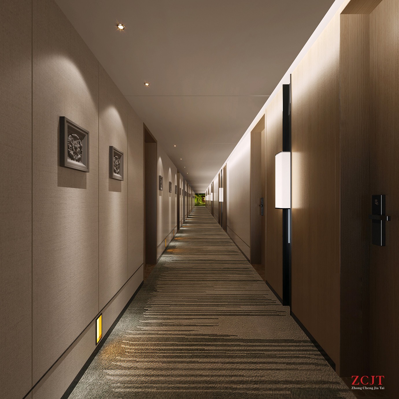 酒店楼道装修设计、酒店装修公司
