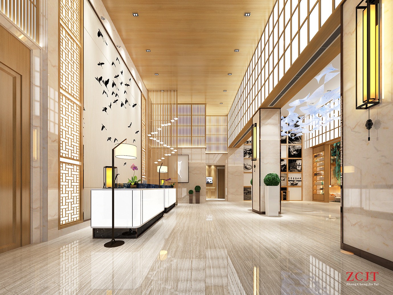 酒店前台装修设计