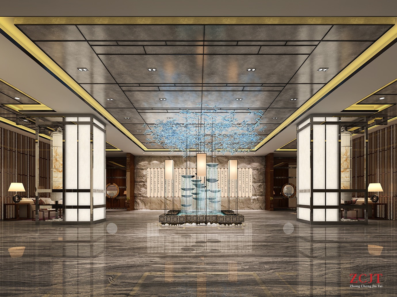 酒店大堂设计、工艺装饰