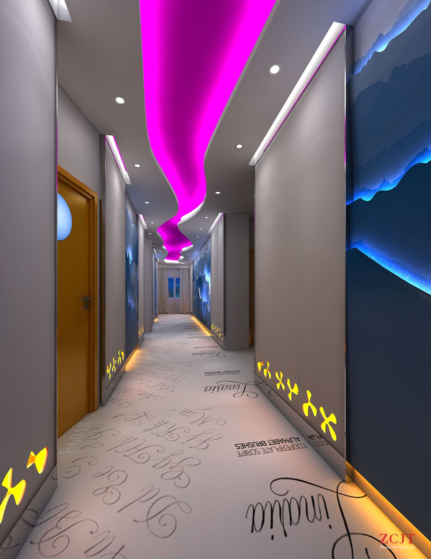 酒店走廊设计、情侣酒店